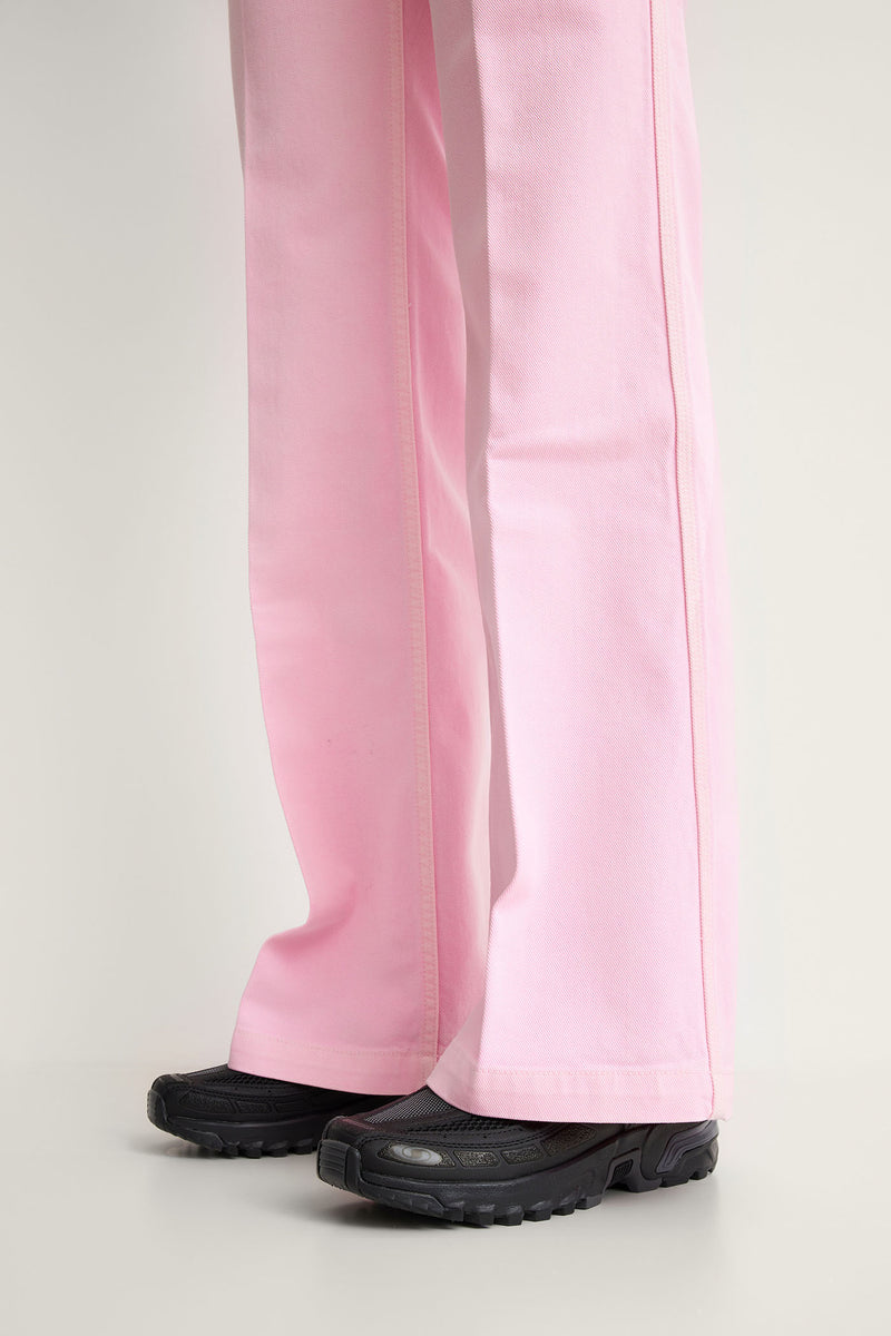 THE LONG TROUSERS <br> Denim Pink