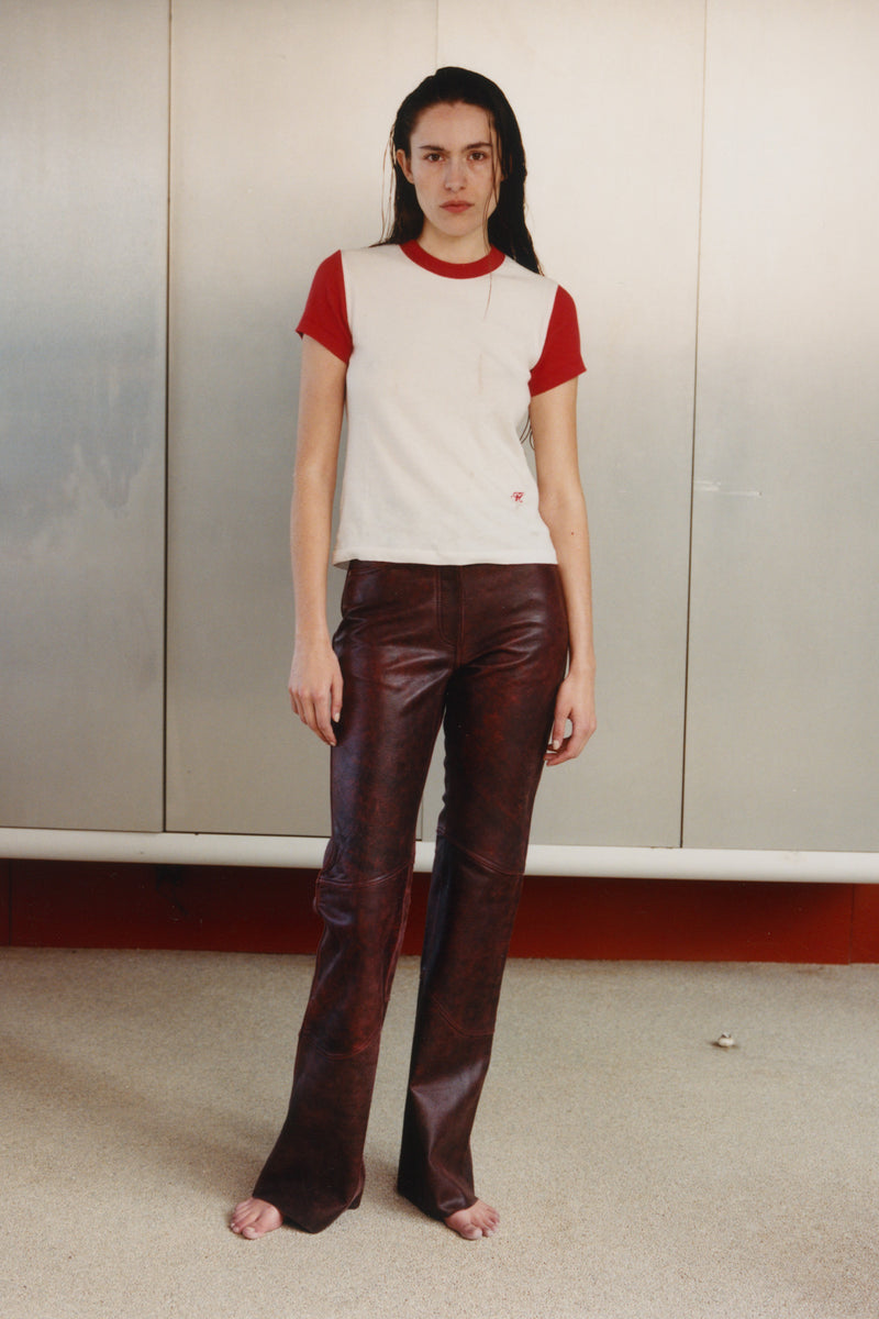THE EMBROIDERED BABY TEE <br> Ring Tee Red