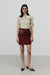 RED LEATHER SKIRT