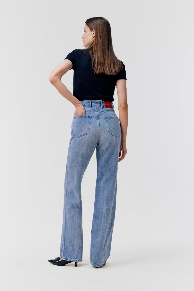 THE LOOSE LEG TROUSERS <br> Brushed Light Bleach