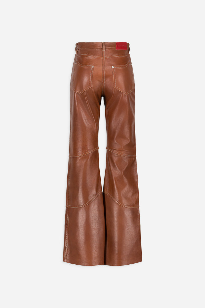 THE LEATHER TROUSERS <br> Caramel