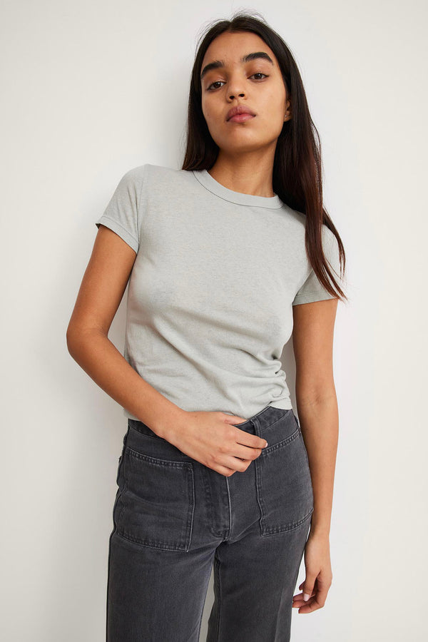 THE BABY TEE <br> Jersey Almond Green