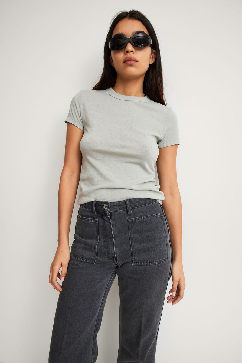 THE BABY TEE <br> Jersey Almond Green
