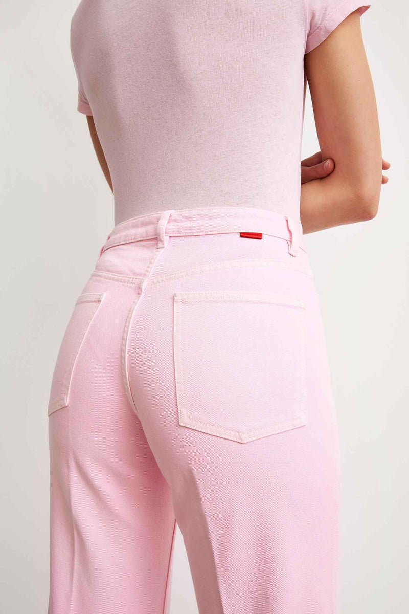 THE LONG TROUSERS <br> Denim Pink